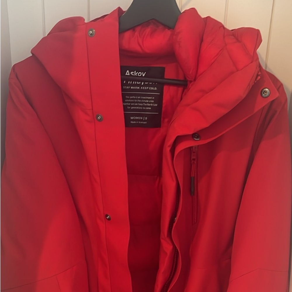 Askov Finlayson Red Winter Parka
